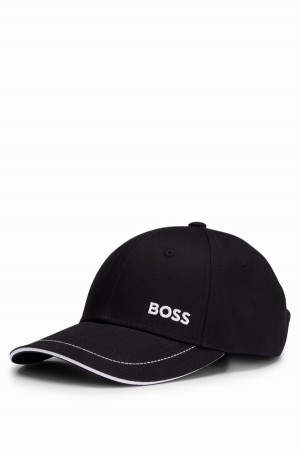 Sombreros Hugo Boss Algodon-twill With Logo Detail Hombre Negros | 06985-GCPH