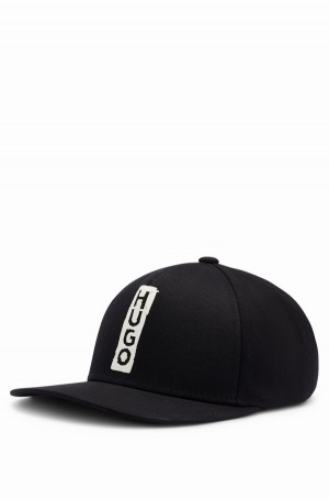 Sombreros Hugo Boss Algodon-twill With Marker-style Logo Hombre Negros | 07491-NVJM