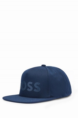 Sombreros Hugo Boss Perforated-logo In Honeycomb Piqué Hombre Azules Oscuro | 73685-JPEG