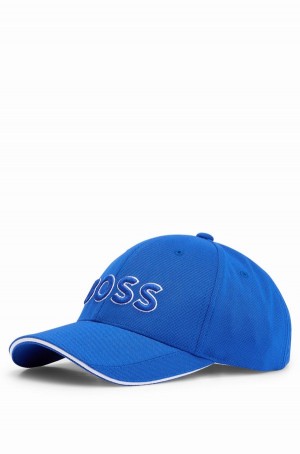 Sombreros Hugo Boss Stretch-piqué With Embroidered 3d Logo Hombre Azules | 01895-ONGI