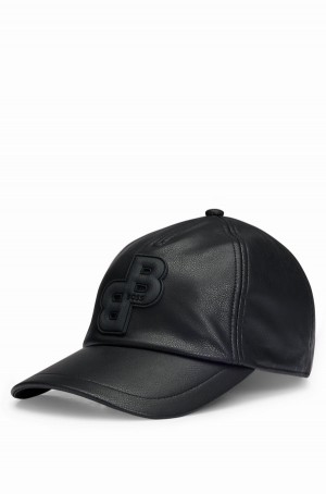 Sombreros Hugo Boss Twill With Double Monogram Mujer Negros | 12987-DRFW