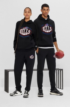 Sudadera con Capucha Hugo Boss Nfl Algodon-blend With Collaborative Branding Hombre Negros | 81037-CHFK