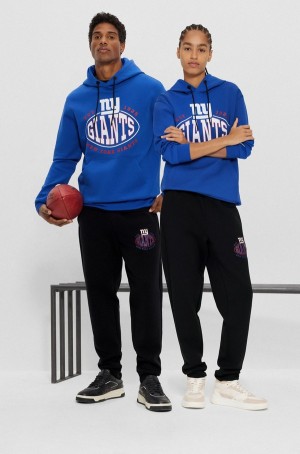 Sudadera con Capucha Hugo Boss Nfl Algodon-blend With Collaborative Branding Hombre Azules | 81763-AZNY