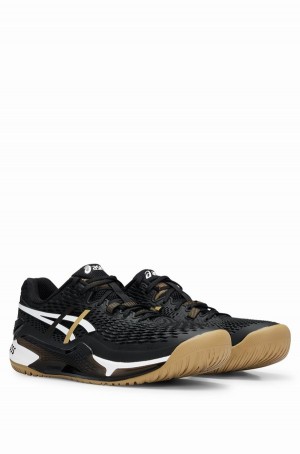 Tenis Hugo Boss Asics X Matteo Berrettini Gel-resolution 9 Tenis Hombre Negros | 40187-FHDS