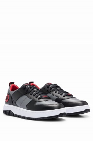 Tenis Hugo Boss Basketball-style With Raised Logo Hombre Grises Claro | 17896-BMIF