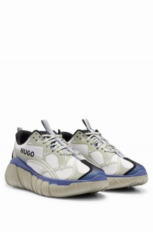 Tenis Hugo Boss Correr-style With Decorative Reflective Waves Hombre Grises Claro | 30981-OVET