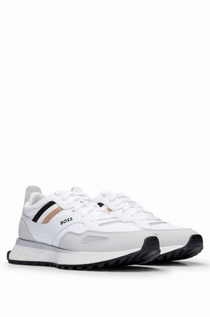 Tenis Hugo Boss Correr-style With Eva-rubber Outsole Hombre Blancos | 82096-WAZN