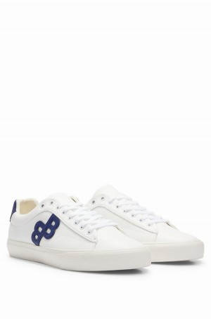 Tenis Hugo Boss Low-top With Monogram Detail Hombre Blancos | 97250-UXIA