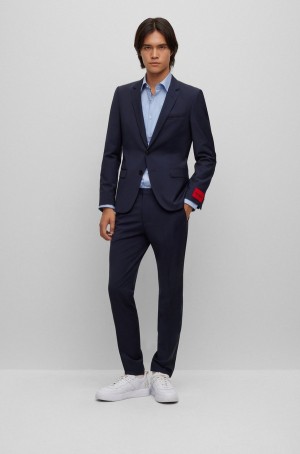 Trajes Hugo Boss Extra-slim-fit In A Performance-stretch Blend Hombre Azules Oscuro | 54160-LFXE